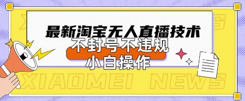 2025年淘宝无人直播带货10.0.全新技术,不违规,不封号,纯小白操作,日入数张【揭秘】-十年资源网