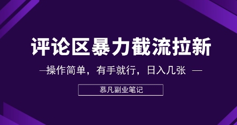评论区暴力截流拉新:捡钱项目,操作简单,有手就行,日入几张-十年资源网