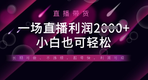 半无人直播带货,一场利润数张,适合所有平台玩法,小白也可轻松-十年资源网