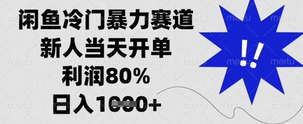 闲鱼冷门暴力赛道，新人当天开单，利润80%，日入数张【揭秘】-十年资源网